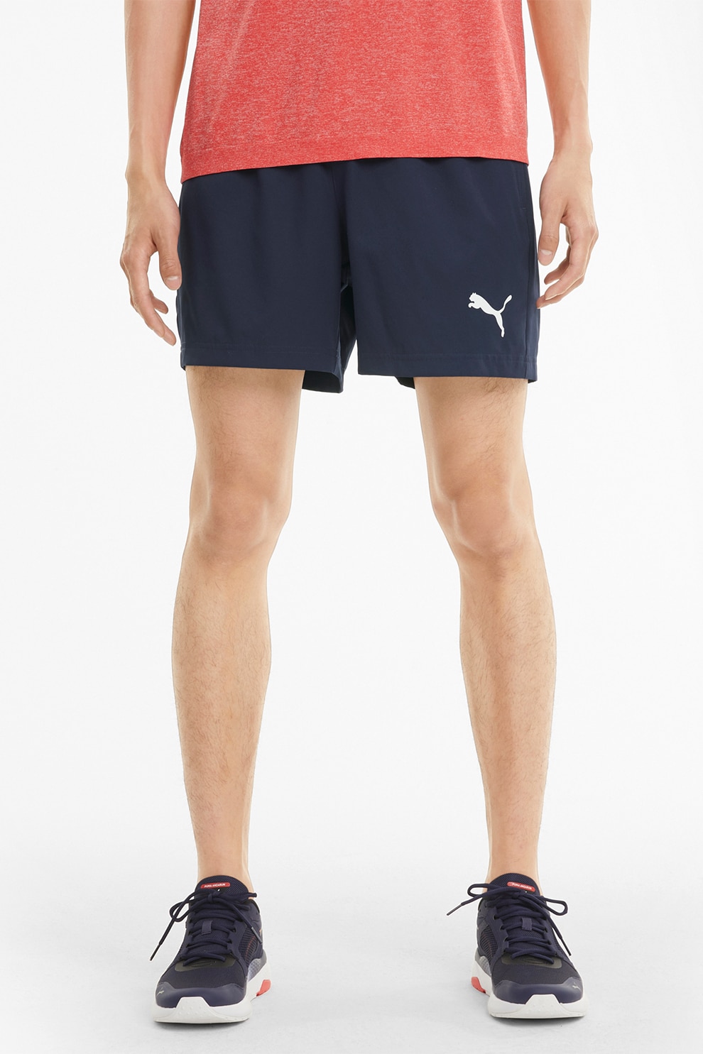 Puma, pantaloni scurti cu detaliu logo Active, Albastru inchis