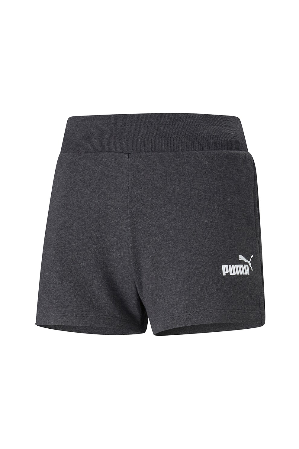 Puma, Pantaloni scurti cu logo Essentials 4'', Gri inchis