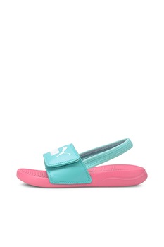 Puma, Sandale cu velcro si logo Popcat Puma, Sandale cu velcro si logo Popcat