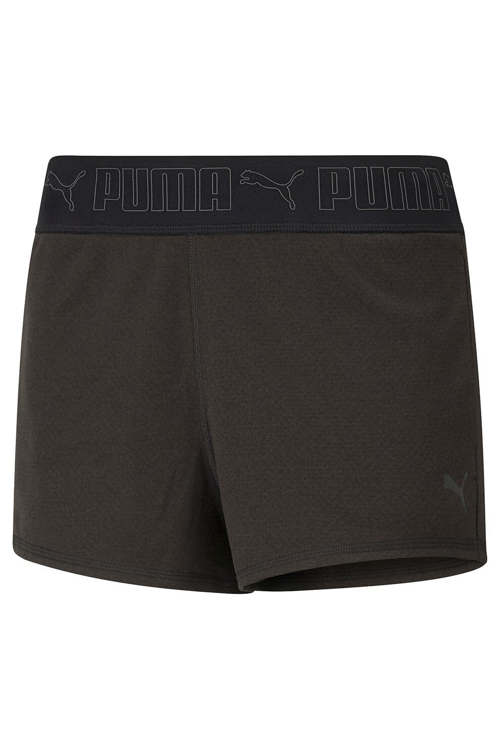 Puma, Pantaloni scurti cu banda cu imprimeu logo in talie si tehnologi dryCELL, pentru fitness, Negru