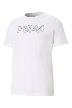 Puma, Tricou cu tehnologie dryCELL si imprimeu logo Modern Sports, Alb Puma, Tricou cu tehnologie dryCELL si imprimeu logo Modern Sports, Alb