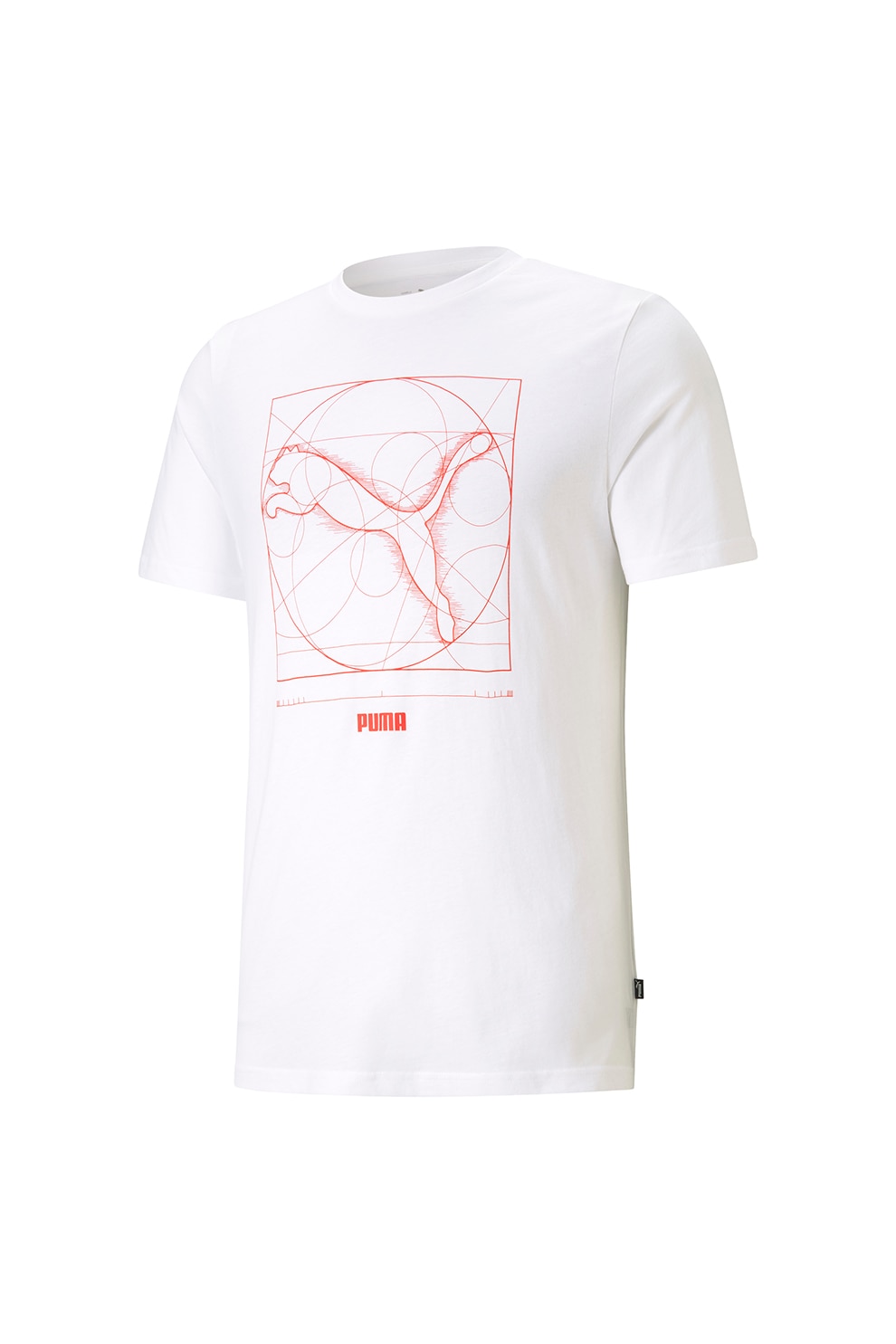 Puma, Tricou cu imprimeu logo Renaissance Cat, Alb, S