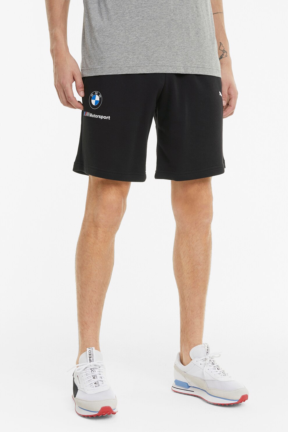 Puma, pantaloni scurti cu buzunare laterale Essential, Negru, S