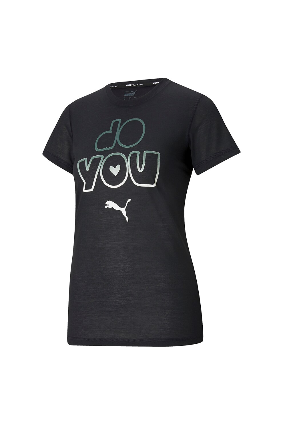 Puma, Tricou cu tehnologie dryCELL cu imprimeu pentru fitness Performance, Negru