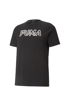 Puma, Tricou cu tehnologie dryCELL si imprimeu logo Modern Sports, Negru
