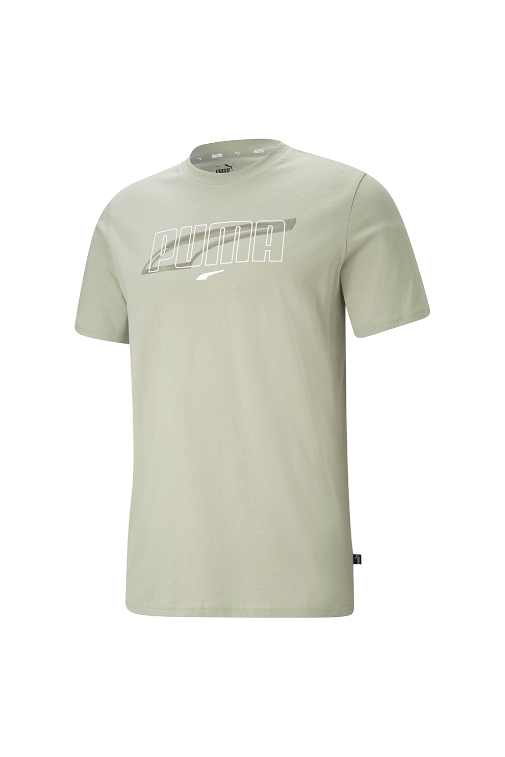 Puma, Tricou regular fit cu imprimeu logo Rebel, Verde pal