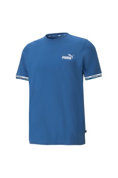 Puma, Tricou cu decolteu la baza gatului si detaliu logo pe piept Amplified 585778, Albastru/Alb Puma, Tricou cu decolteu la baza gatului si detaliu logo pe piept Amplified 585778, Albastru/Alb