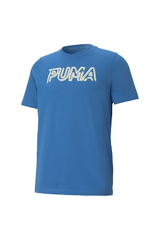 Puma, Tricou cu tehnologie dryCELL si imprimeu logo Modern Sports, Albastru