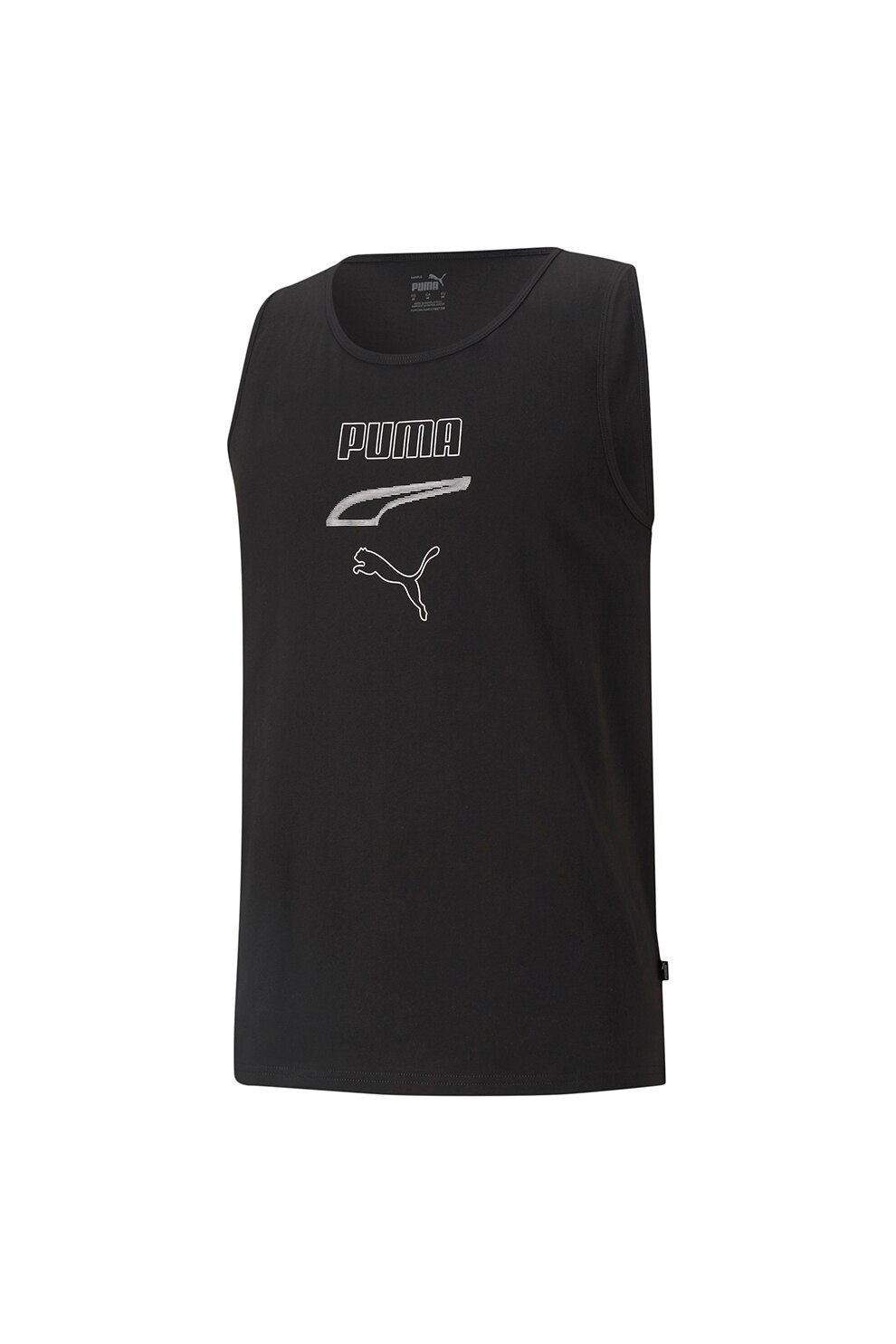 Puma, Top cu imprimeu logo Rebel, Negru