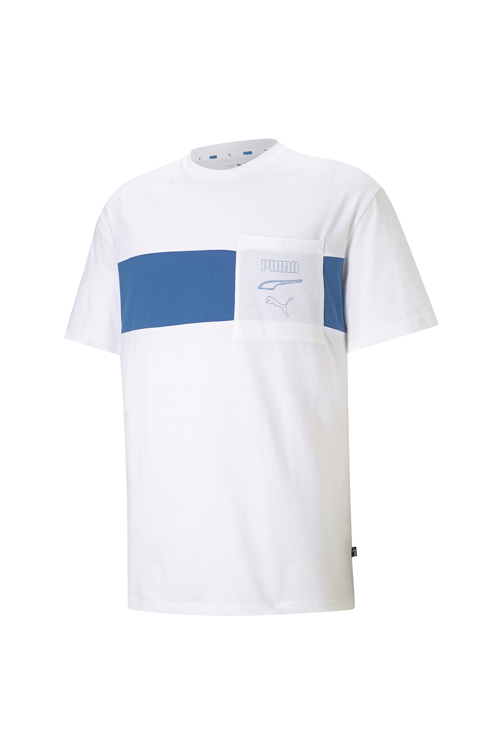 Puma, Tricou cu buzunar pe piept Rebel Advanced, Alb