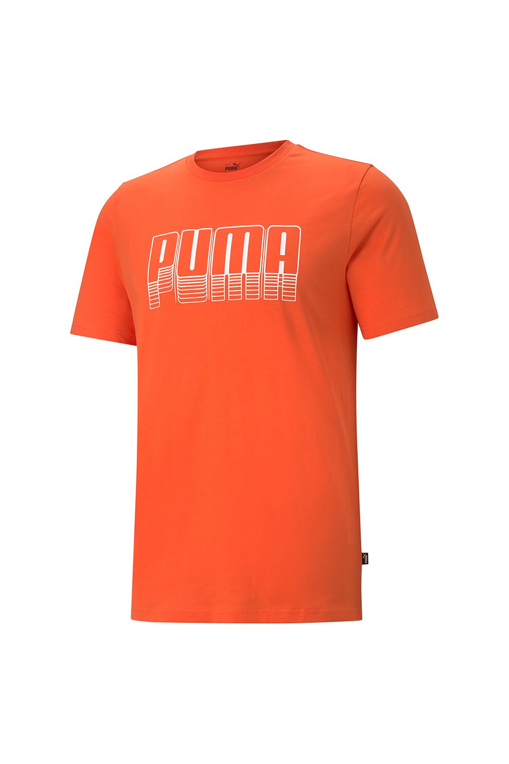 Puma, Tricou de bumbac cu logo, Oranj mandarina
