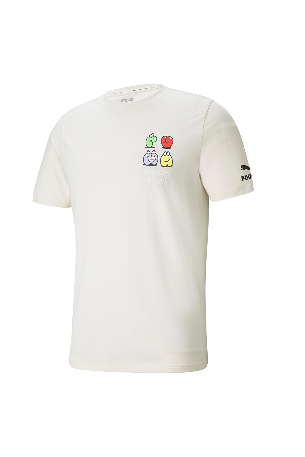 Puma, Tricou cu decolteu la baza gatului si buzunar pe piept, Bej