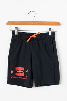 Under Armour, Bermude sport din material terry cu snur de ajustare Rival, Negru Under Armour, Bermude sport din material terry cu snur de ajustare Rival, Negru
