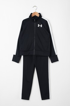 Under Armour, Trening cu fermoar si benzi laterale contrastante pentru fitness, Negru Under Armour, Trening cu fermoar si benzi laterale contrastante pentru fitness, Negru