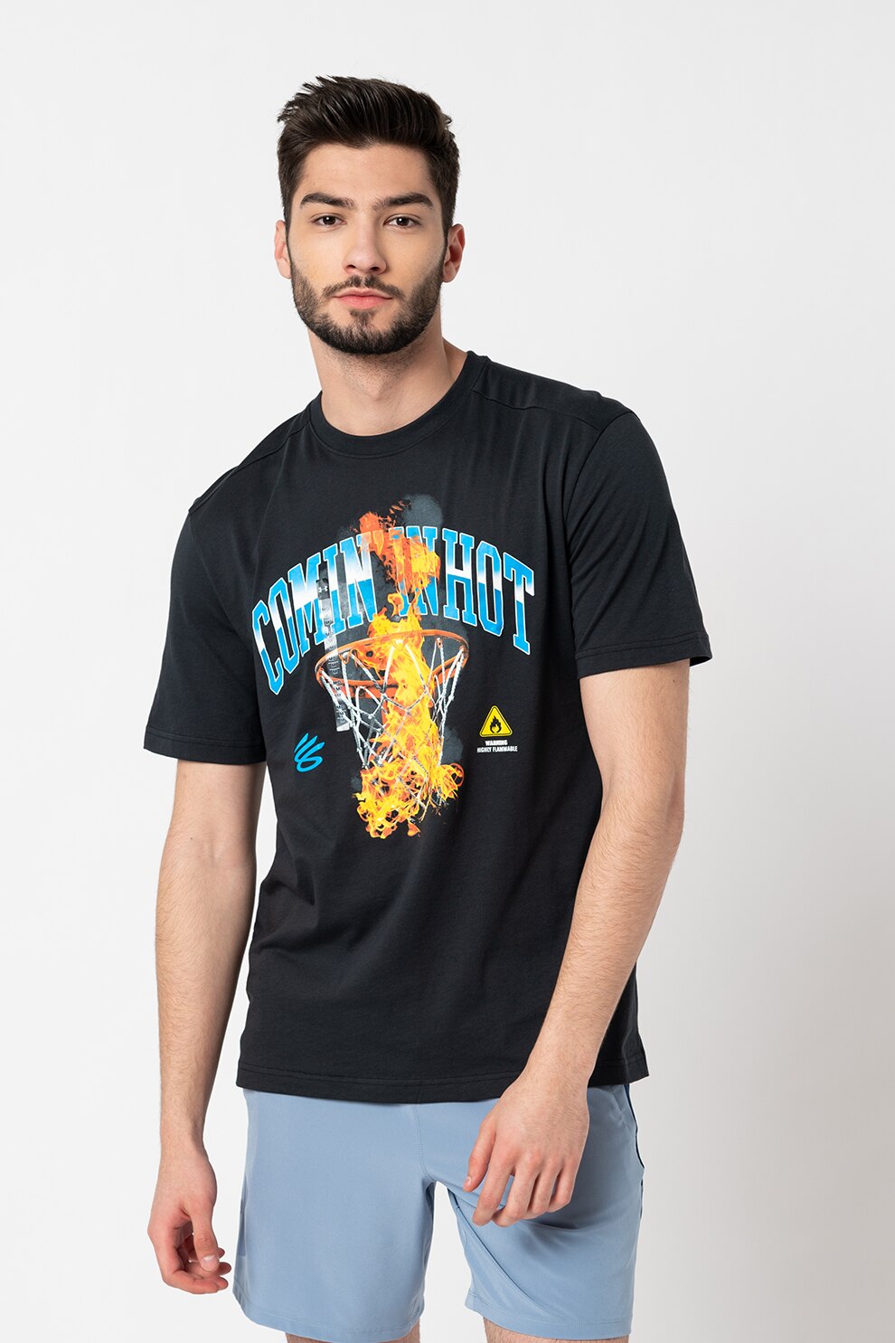 Under Armour, Tricou pentru baschet Curry Comin' In Hot, Negru