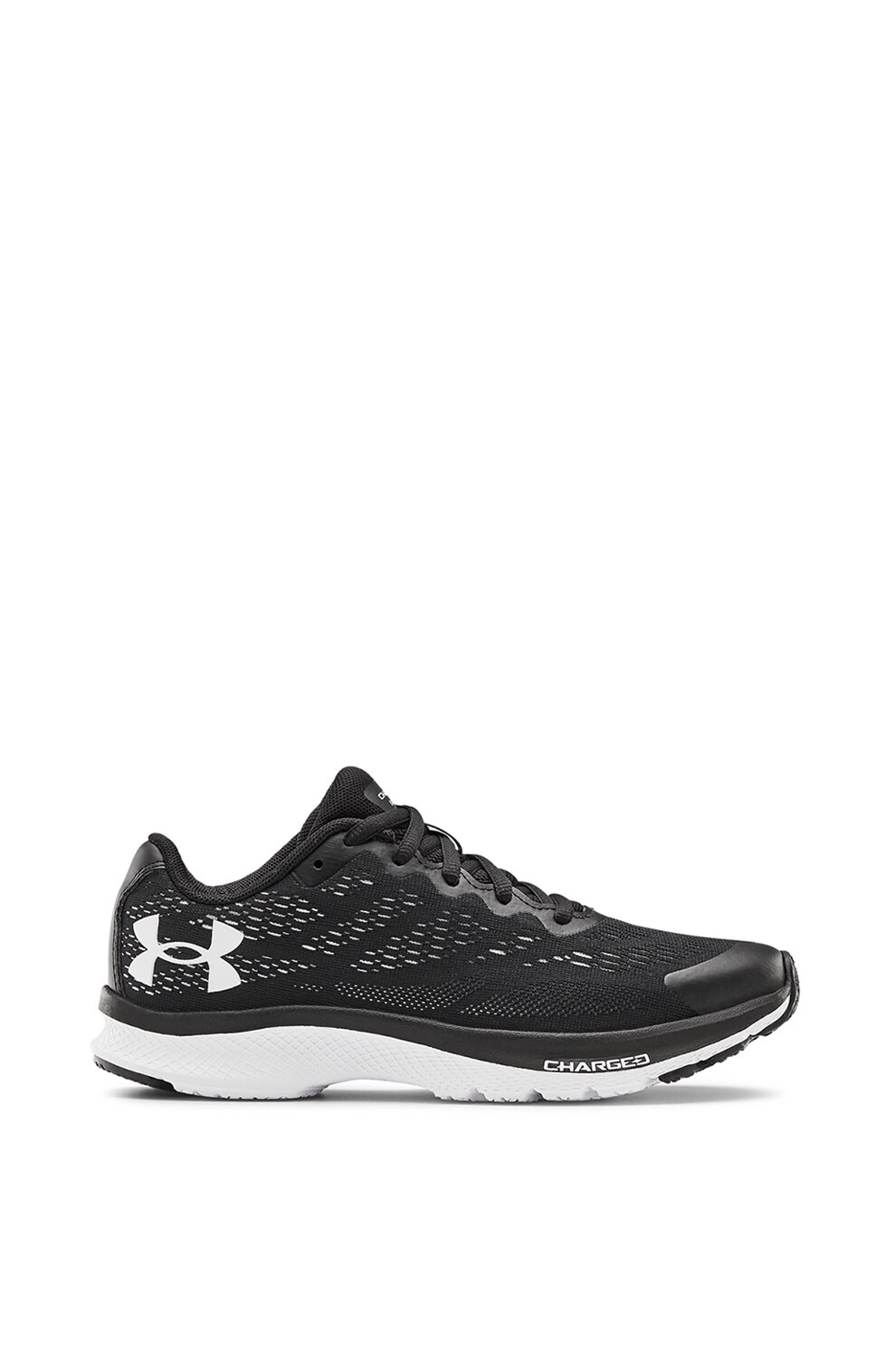 Under Armour, Pantofi cu detaliu logo, pentru alergare Bandit 6, Negru/Alb, 4