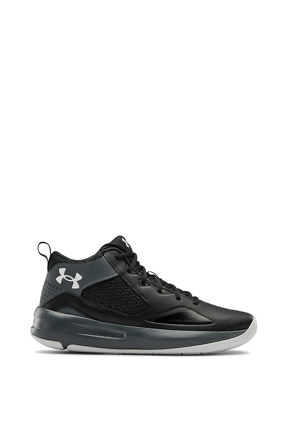 Under Armour, Pantofi de piele pentru baschet cu insertii textile Lockdown 5
