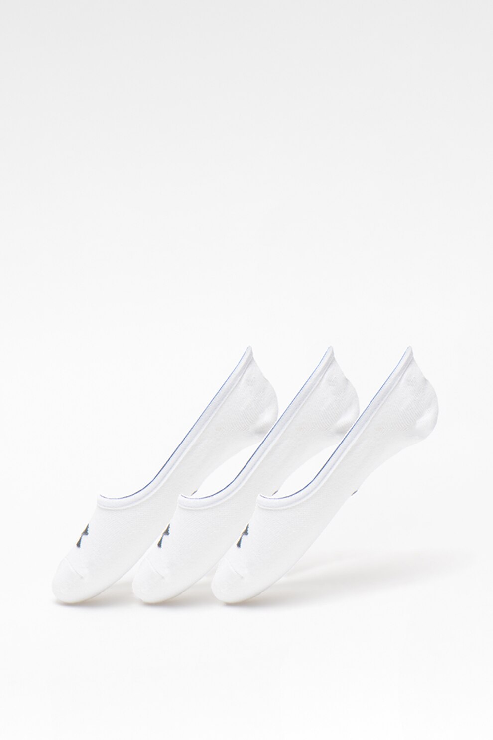 Under Armour, Set de sosete foarte scurte, pentru antrenament Essential LOLO - 3 perechi, Alb, XL