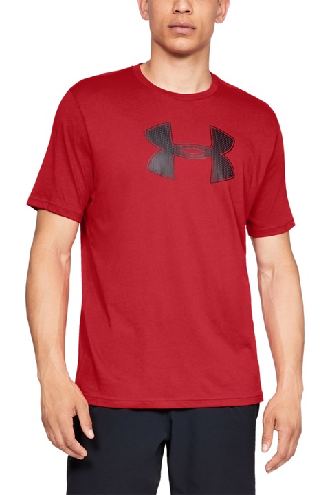Under Armour, Фитнес тениска с лого и технология HeatGear®, Червен, Черен, S