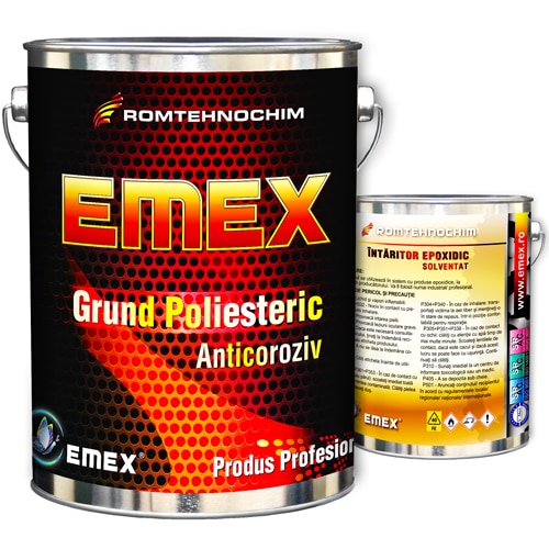Grund Poliesteric Antirugina “Emex”, Galben, Bidon 20 Kg, Intaritor inclus