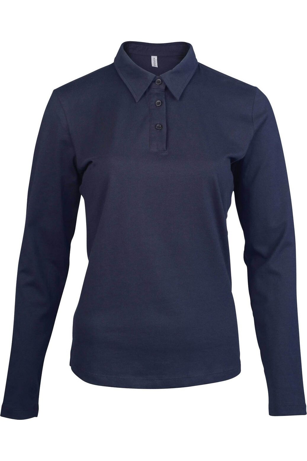 Bluza dama, Karibam, polo cu maneca lunga, bleumarin, S