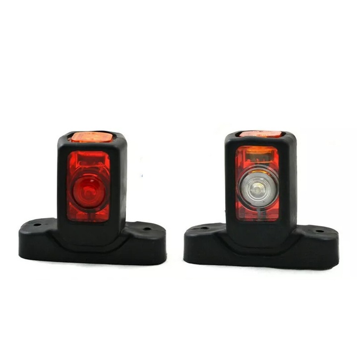 Set 2 lampi led de gabarit 12v-24v , 3 fete luminoase , brat scurt