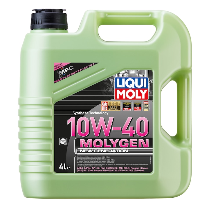 Ulei Liqui Moly Pentru Motor, Molygen New Generation, 10W40, Sintetic, 4L