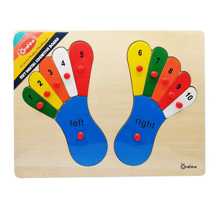 Puzzle lemn, incastru, talpile joc cognitiv, 13 piese