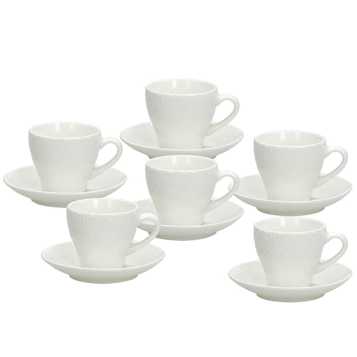 Set de cafea Tognana Margaret, 12 piese, 100 ml, portelan fin