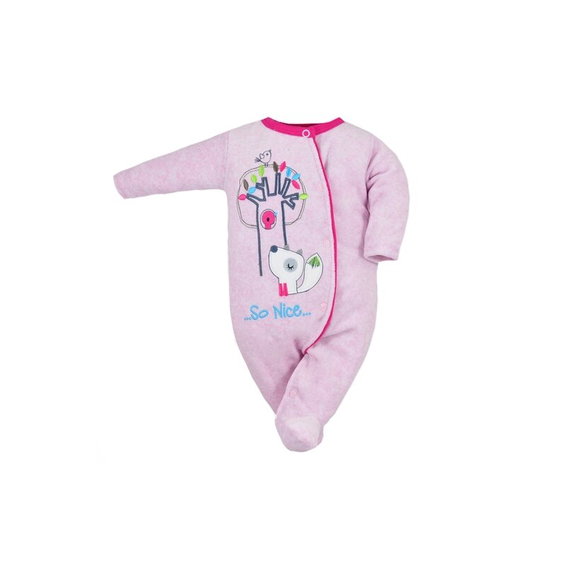 Salopeta cu maneca lunga pentru fete Koala 05-891R, Roz, 74