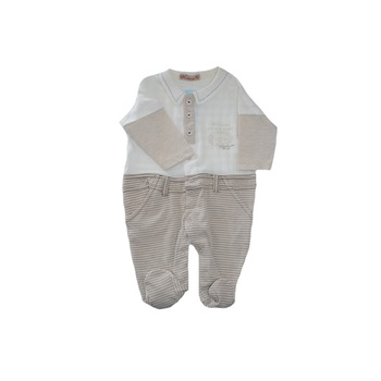 Salopeta pentru baieti Cassiope 13898, Crem, 56 Salopeta pentru baieti Cassiope 13898, Crem, 56