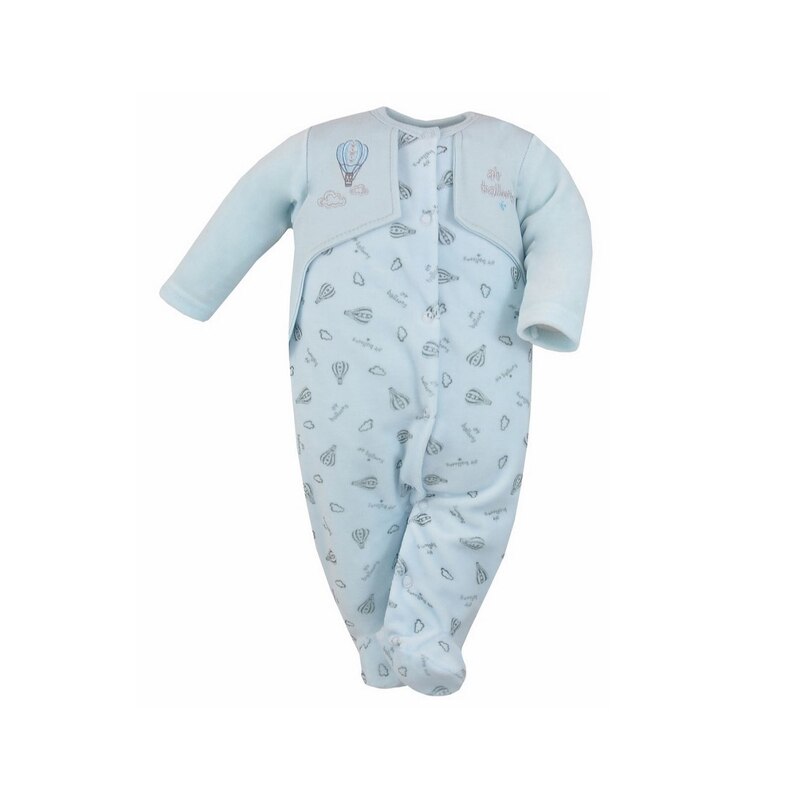 Salopeta plusata cu maneca lunga pentru baieti Koala 04-264, Albastru, 56