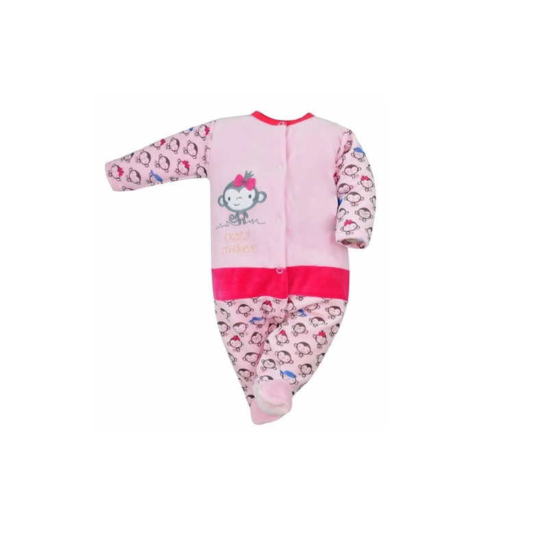 Salopeta cu maneca lunga pentru fete Koala 05-388R, Roz, 68