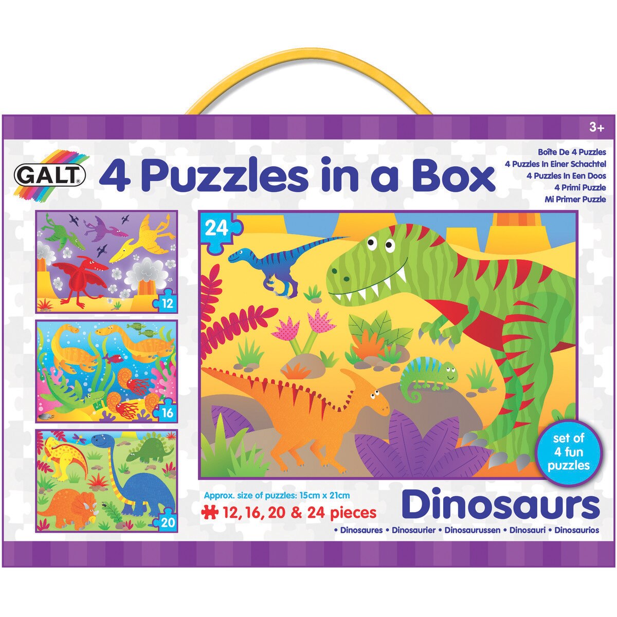 Set 4 puzzle Galt, Dinozauri, 72 piese
