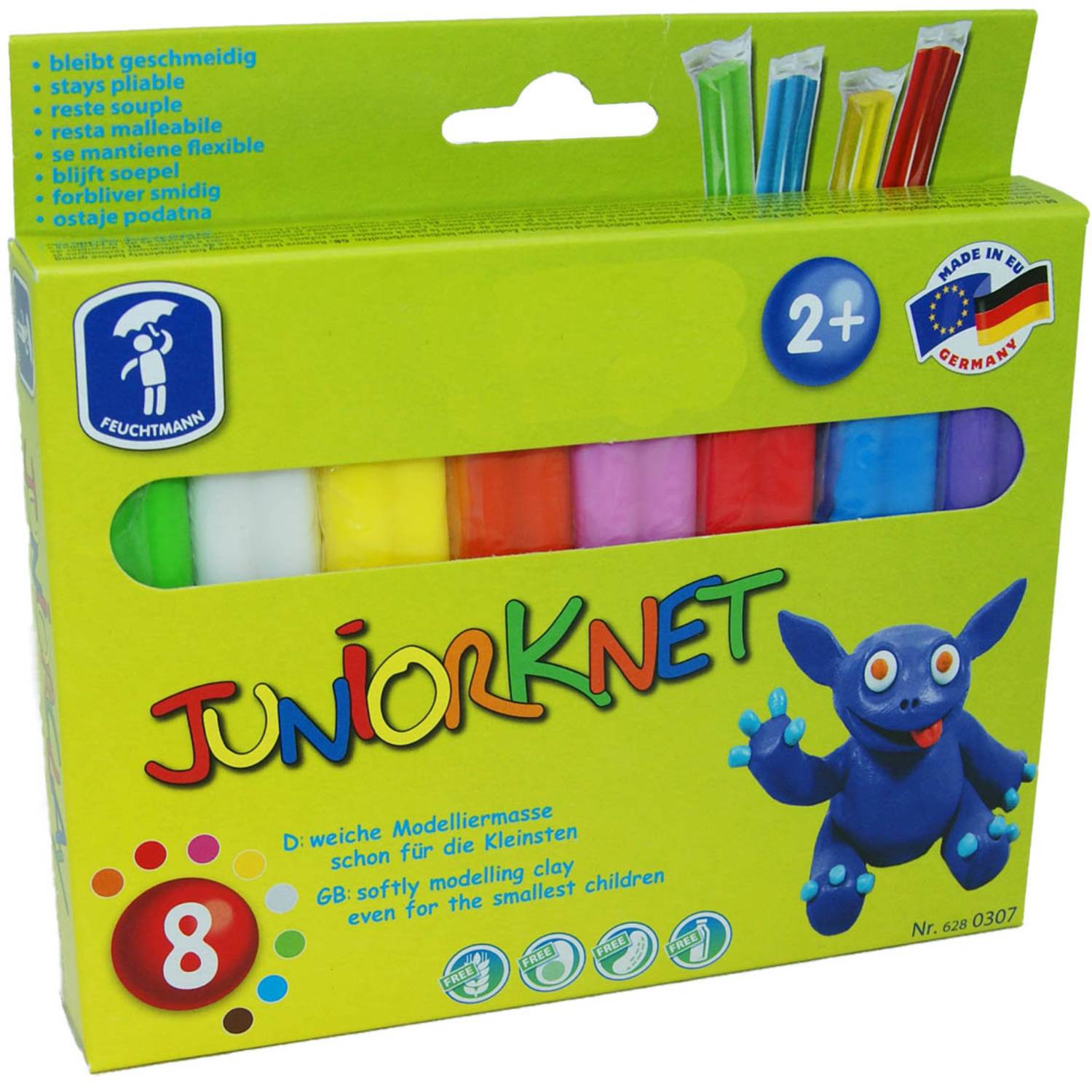 Plastilina FEUCHTMANN, 8 culori