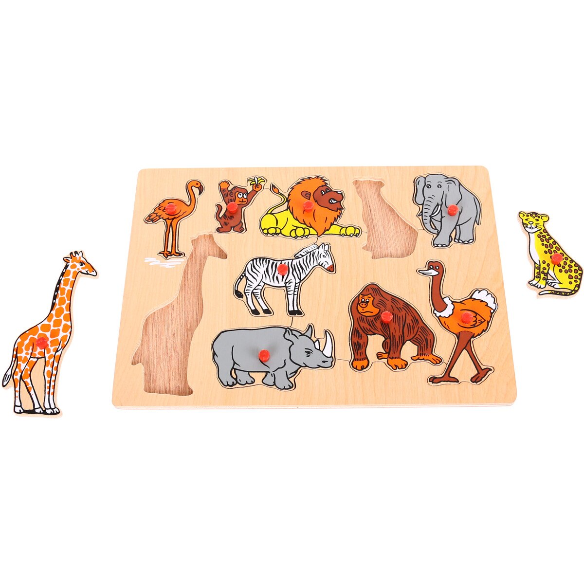 Puzzle din lemn BigJigs, Jungla animalelor vesele