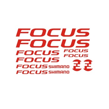 Set Stickere profesionale cadru bicicleta MTB/Cursiera FOCUS, Rosu Set Stickere profesionale cadru bicicleta MTB/Cursiera FOCUS, Rosu