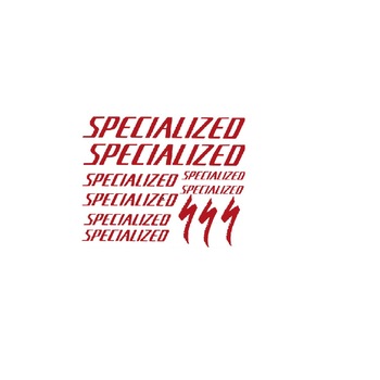 Set Stickere profesionale cadru bicicleta Specialized, Rosu Set Stickere profesionale cadru bicicleta Specialized, Rosu