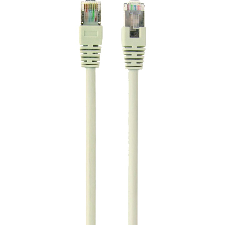 Кабел FTP GEMBIRD Cat5e, Мед-алуминий, 20 м, Сив, AWG26, Екраниран PP22-20M