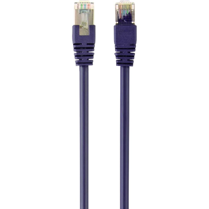 Cablu FTP GEMBIRD Cat6, cupru-aluminiu, 0.5 m, violet, AWG26, ecranat PP6-0.5M/V