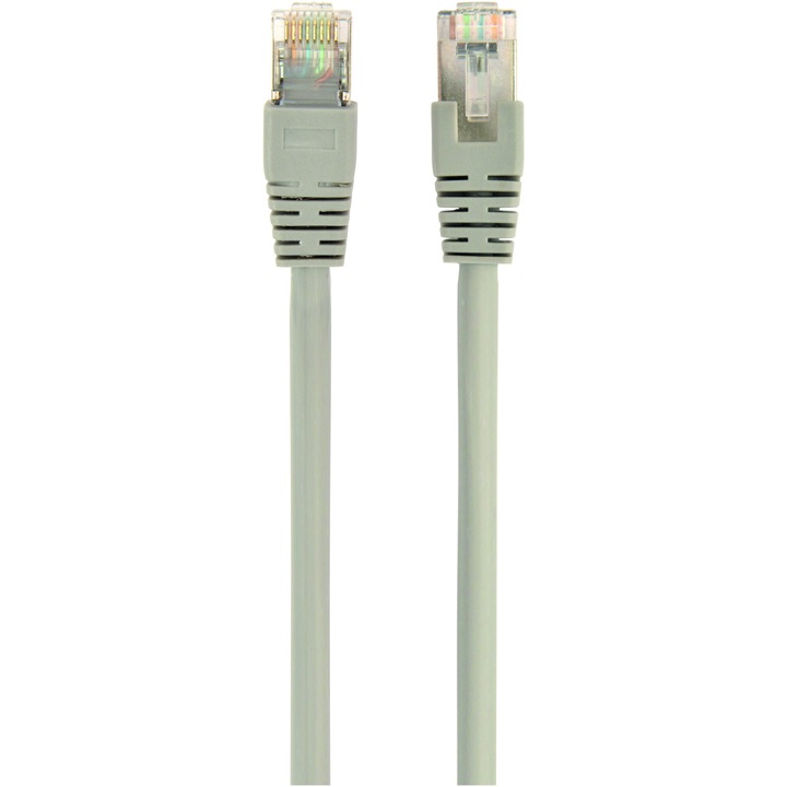 Кабел S/FTP GEMBIRD Cat6a, LSZH, Мед, 0.25 м, Сив, AWG27, Двойно екраниран PP6A-LSZHCU-0.25M