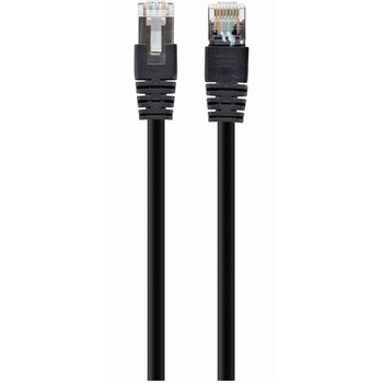 Cablu S/FTP GEMBIRD Cat6a, LSZH, cupru, 1 m, negru, AWG27, dublu ecranat PP6A-LSZHCU-BK-1M Cablu S/FTP GEMBIRD Cat6a, LSZH, cupru, 1 m, negru, AWG27, dublu ecranat PP6A-LSZHCU-BK-1M