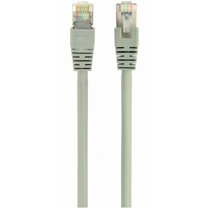 Кабел S/FTP GEMBIRD Cat6a, LSZH, Мед, 3 м, Сив, AWG27, Двойно екраниран PP6A-LSZHCU-3M