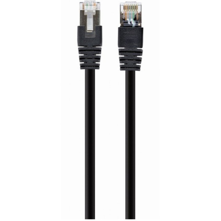 Кабел S/FTP GEMBIRD Cat6a, LSZH, Мед, 2 м, Черен, AWG27, Двойно екраниран PP6A-LSZHCU-BK-2M
