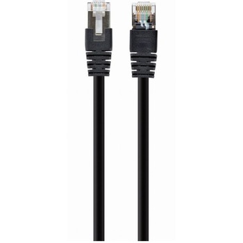 Cablu S/FTP GEMBIRD Cat6a, LSZH, cupru, 2 m, negru, AWG27, dublu ecranat PP6A-LSZHCU-BK-2M Cablu S/FTP GEMBIRD Cat6a, LSZH, cupru, 2 m, negru, AWG27, dublu ecranat PP6A-LSZHCU-BK-2M