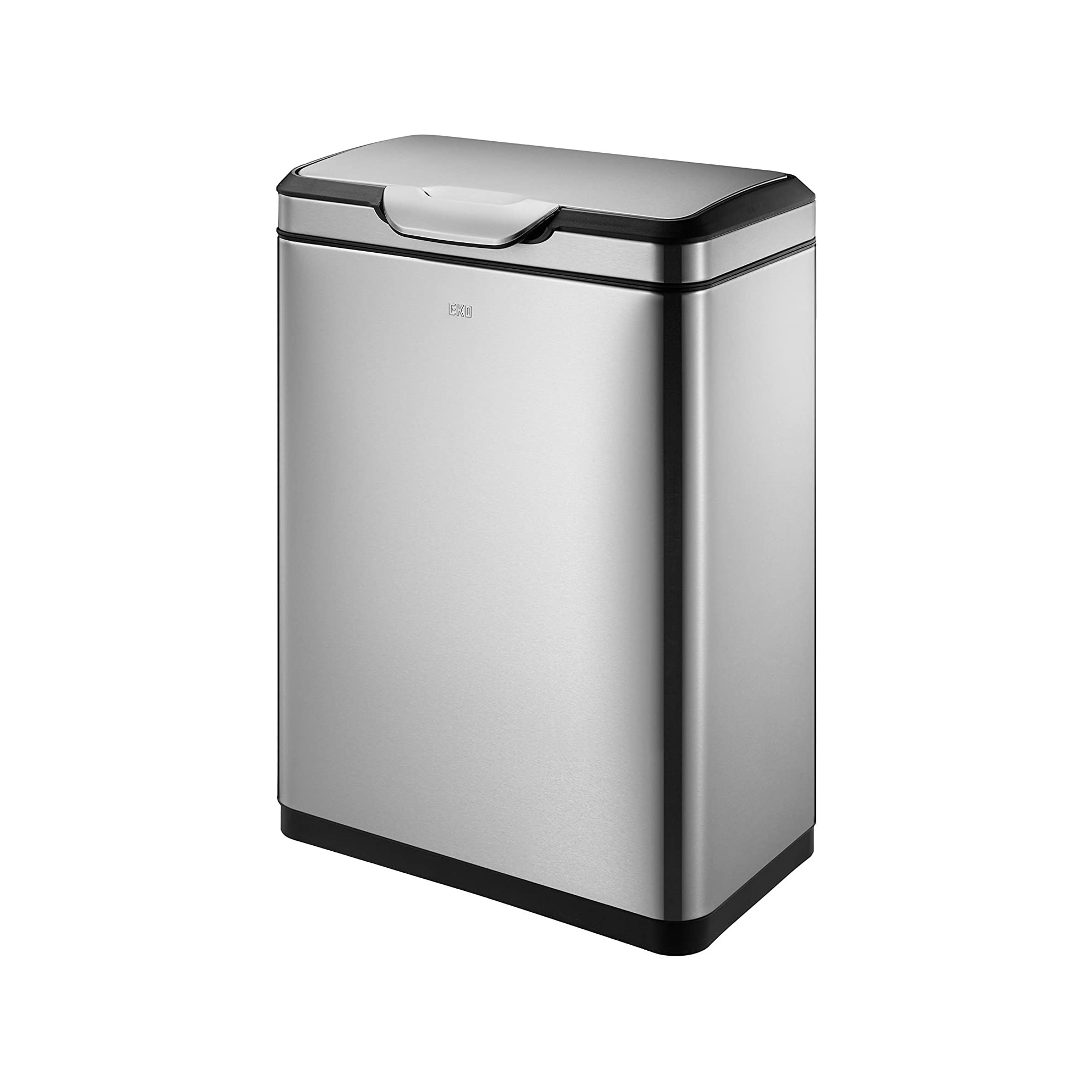 Cos de gunoi EKO, Touch Pro, functie sortare deseuri, capacitate 2 x 20 L, deschidere/inchidere silentioasa a capacului, corp din otel inoxidabil, functie Touch, rezistent la amprente, argintiu