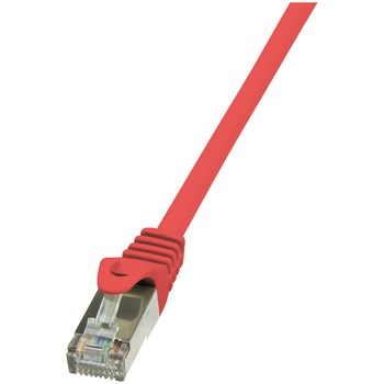 Cablu FTP LOGILINK Cat5e, cupru-aluminiu, 5 m, rosu, AWG26, ecranat CP1074S Cablu FTP LOGILINK Cat5e, cupru-aluminiu, 5 m, rosu, AWG26, ecranat CP1074S