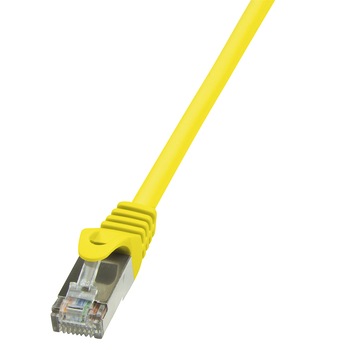 Cablu FTP LOGILINK Cat5e, cupru-aluminiu, 3 m, galben, AWG26, ecranat CP1067S Cablu FTP LOGILINK Cat5e, cupru-aluminiu, 3 m, galben, AWG26, ecranat CP1067S