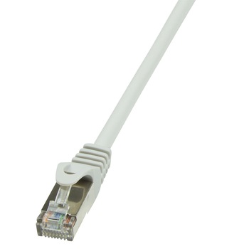 Cablu FTP LOGILINK Cat5e, cupru-aluminiu, 1 m, gri, AWG26, ecranat CP1032S Cablu FTP LOGILINK Cat5e, cupru-aluminiu, 1 m, gri, AWG26, ecranat CP1032S