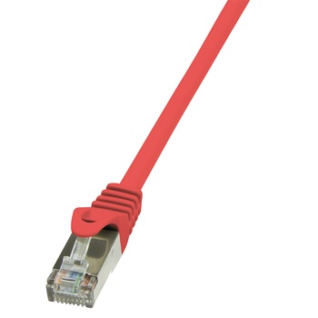 Cablu FTP LOGILINK Cat5e, cupru-aluminiu, 10 m, rosu, AWG26, ecranat CP1094S Cablu FTP LOGILINK Cat5e, cupru-aluminiu, 10 m, rosu, AWG26, ecranat CP1094S
